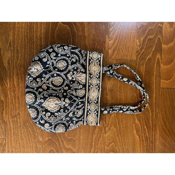 Vera Bradley Retired Cafe Latte Quilted Pattern Purse Handbag Paisley Brown - Picture 4 of 11